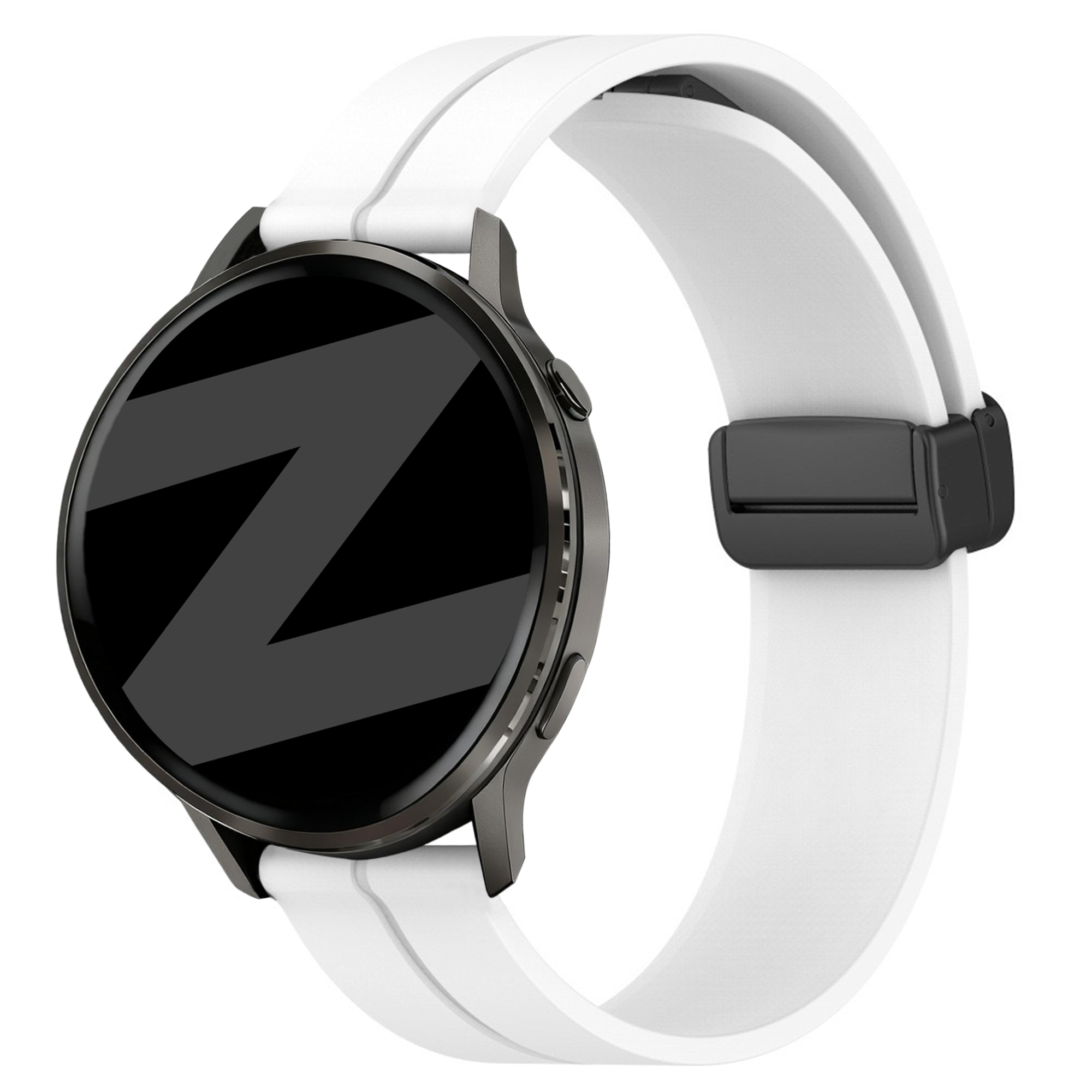 Bandz Garmin Approach J1 siliconen band met D-buckle (wit)