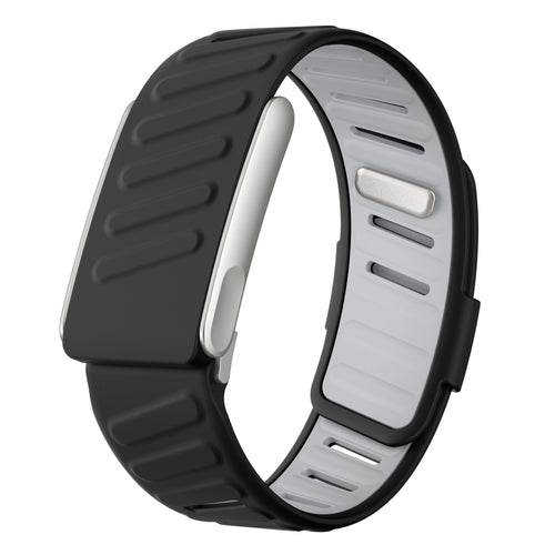 Correa deportiva compatible con Whoop MG (negro/gris)