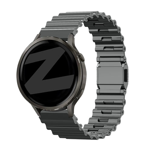 Bandz Garmin Venu 3 Premium Steel Strap 'Ocean' (Titanium Grey)