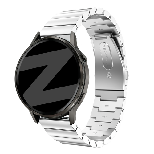 Bandz Garmin Forerunner 245 stalen band 'One Bead' (zilver)