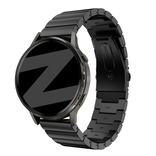 Bandz Garmin Forerunner 570 - 47mm Stahlarmband 'One Bead' (Schwarz)