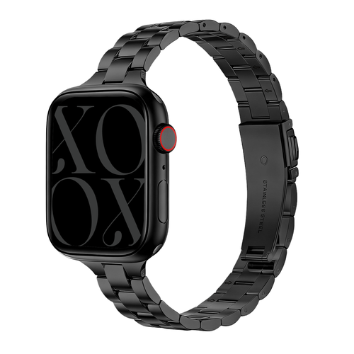 xoxo Wildhearts Bracelet acier fin Apple Watch (noir)