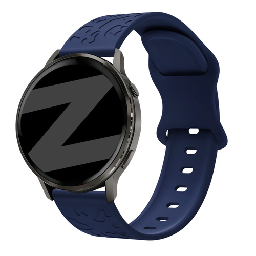 Bandz Bracelet silicone 'Léopard' Garmin Venu 3s (bleu foncé)
