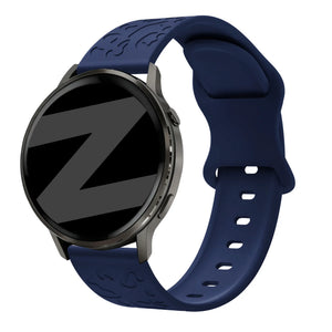 Bandz Garmin Forerunner 265s Silikonarmband 'Leopard' (Dunkelblau)