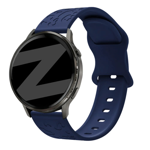 Bandz Garmin Forerunner 265s Silikonarmband 'Leopard' (Dunkelblau)