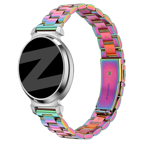 Bandz Pebble Round 2 - 14mm stalen band 'Classic' (regenboog)