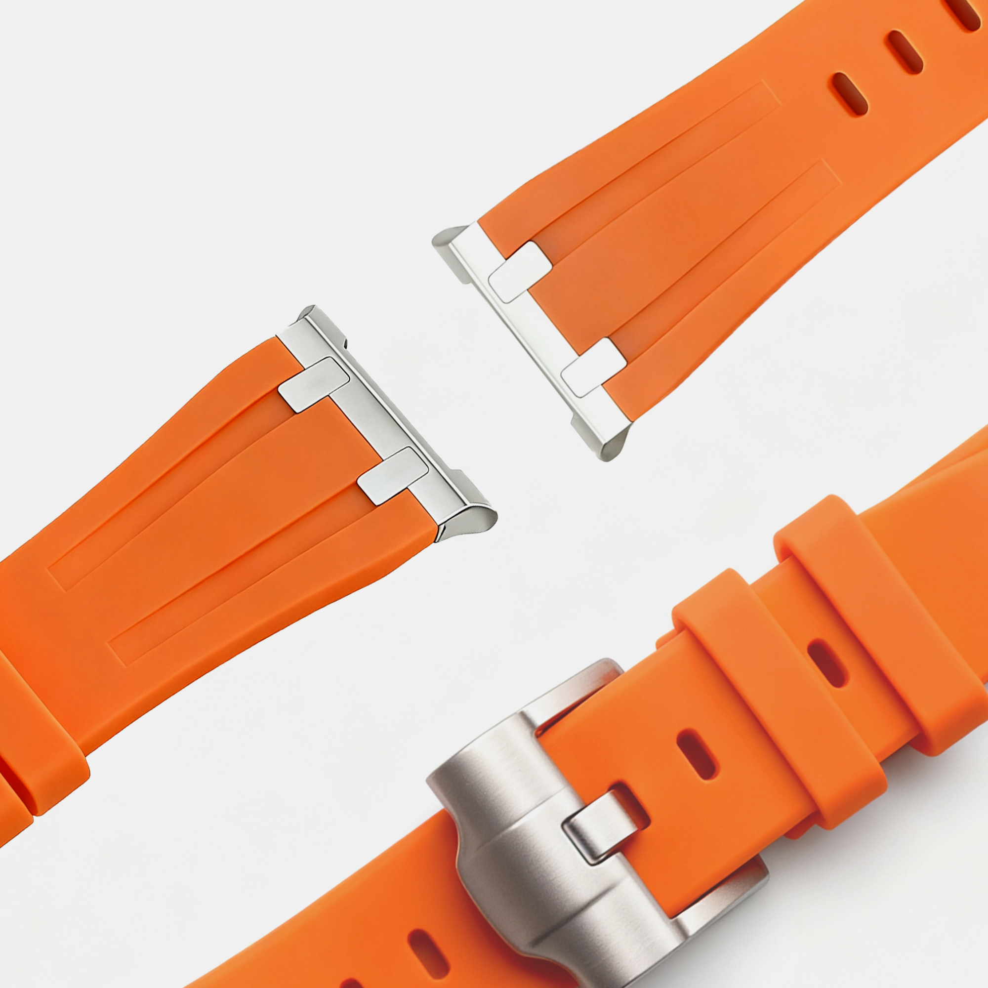 Bandz Samsung Galaxy Watch 8 - 44mm Silikonarmband 'Luxe Liquid' (Orange)