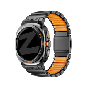 Bandz Correa titanio 'Hybrid' Samsung Galaxy Watch Ultra (negro/naranja)