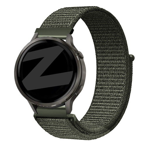 Bandz Garmin 18mm nylon loop band (donkergroen)