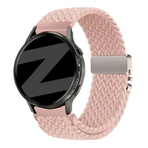 Bandz Garmin Forerunner 265s Braided Strap 'Parachute' (Pink)