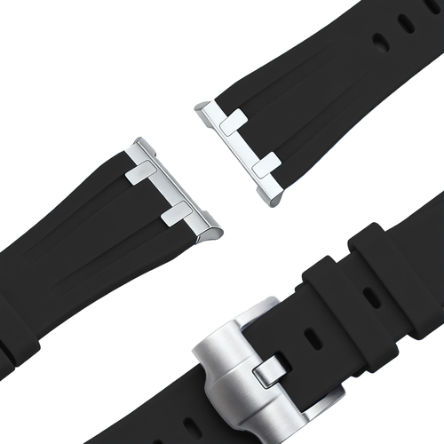 Bandz Samsung Galaxy Watch 8 Classic Silikonarmband 'Luxe Liquid' (Schwarz)