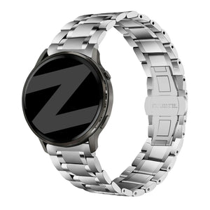 Bandz Garmin Forerunner 70 Stahl Gliederarmband 'Deluxe' (Silber)