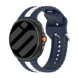 Samsung Galaxy Watch 8 Classic Duo Sportarmband (Blau/Weiß)