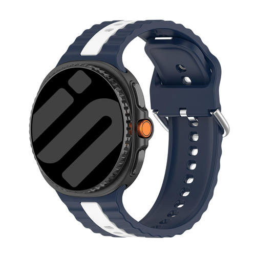 Samsung Galaxy Watch 8 Classic Duo Sportarmband (Blau/Weiß)