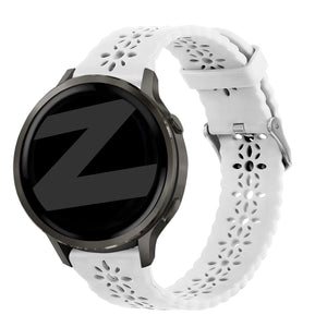 Bandz Garmin Bounce 2 Silicone Strap 'Lace' (White)