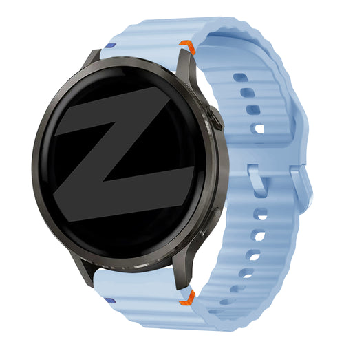 Bandz Garmin Vivomove 3s siliconen band 'Wave' (lichtblauw)