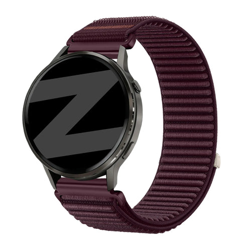 Bandz Garmin Forerunner 265s Nylon Strap 'Wave' (Dark Purple)