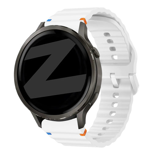 Bandz Bracelet silicone ondulé Garmin Venu 2 (blanc)