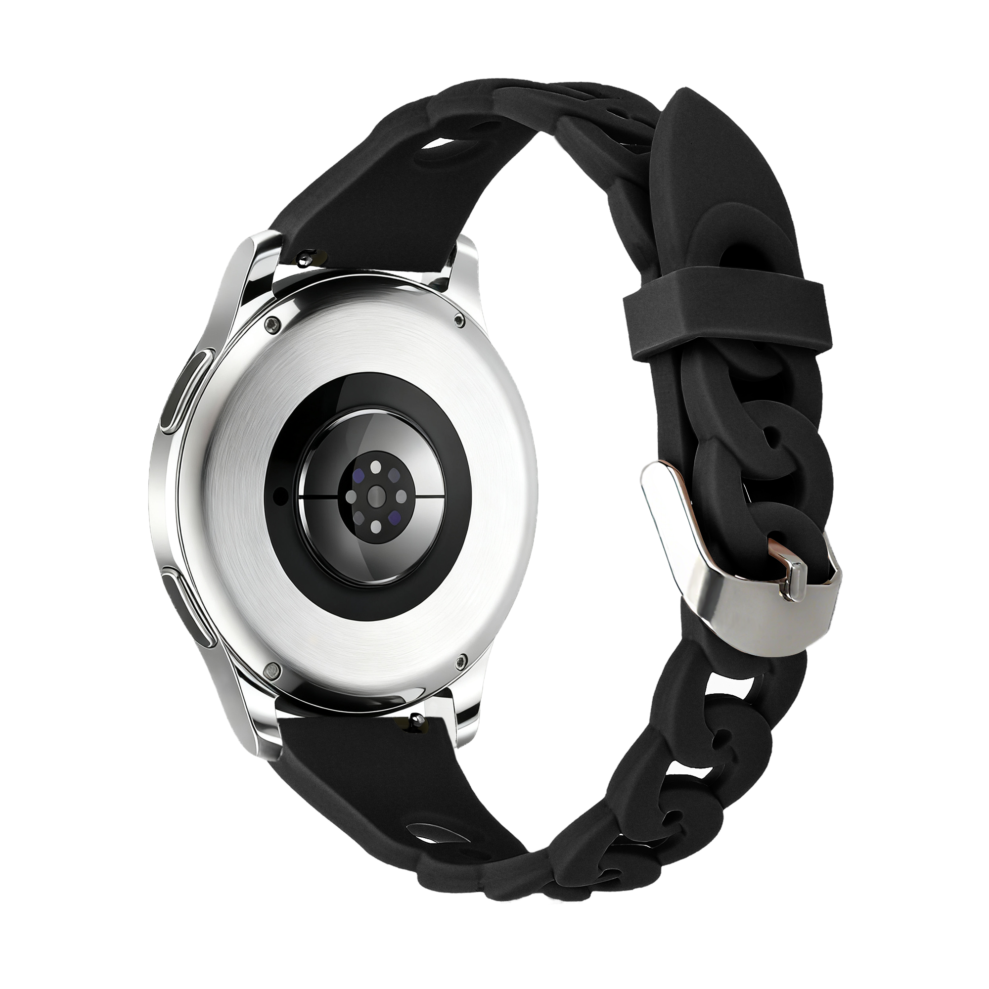 Bandz Amazfit Active 2 Silikonarmband 'Chains' (Schwarz)