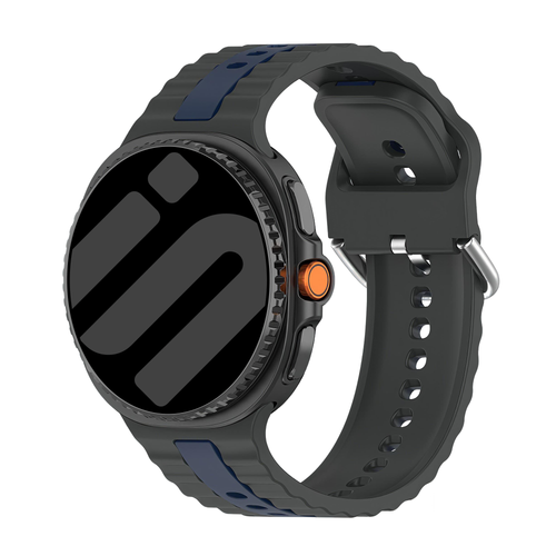 Bracelet sport duo Samsung Galaxy Watch 8 - 44mm (gris foncé/bleu)