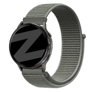 Bandz Garmin Forerunner 70 Nylon Loop Armband (Grau/Grün)