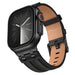 Apple Watch Solid Leather Strap (Black)