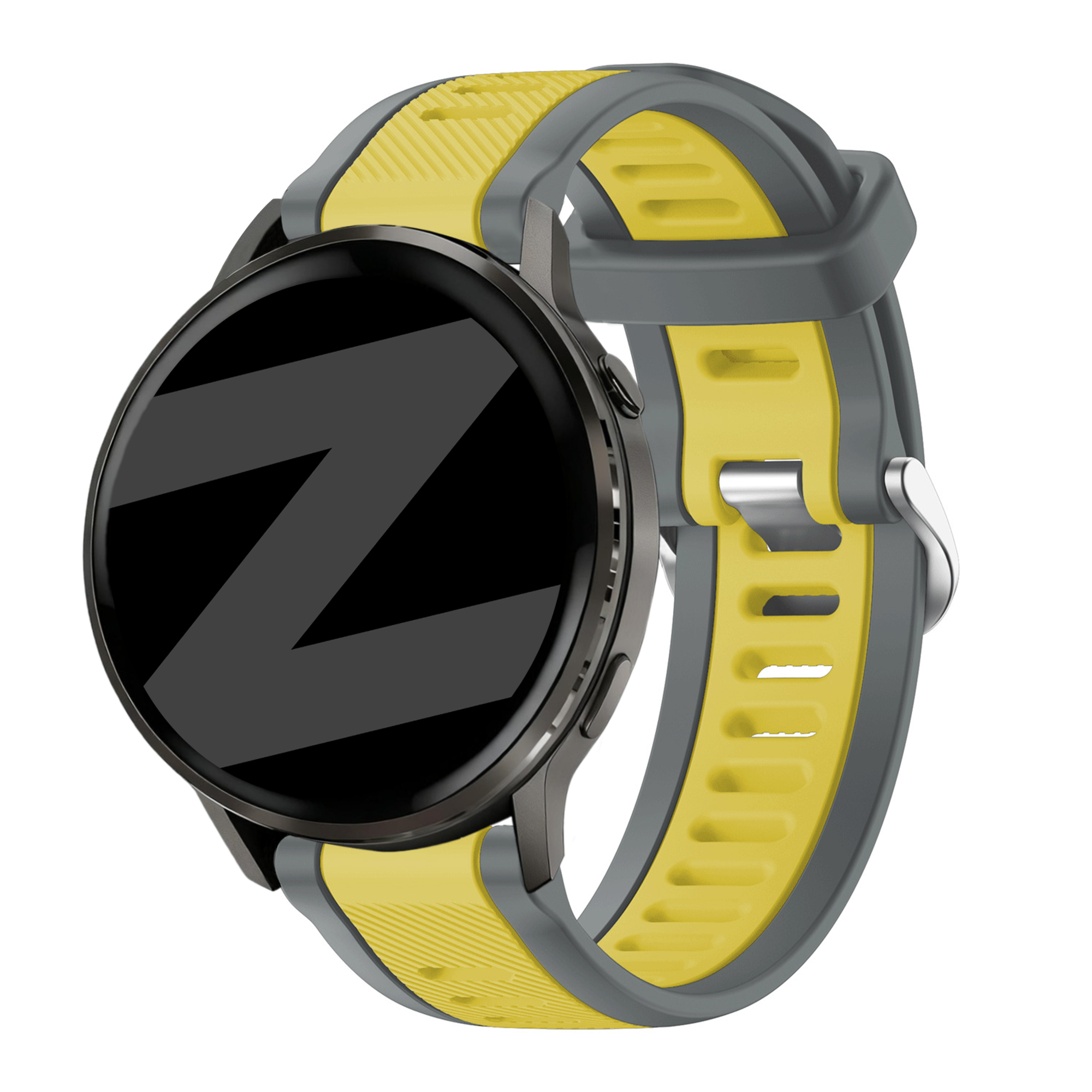 Bandz Garmin Approach J1 Dual Buckled Sport Strap (Grey/Yellow)