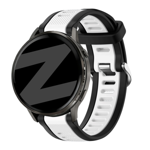 Bandz Garmin Forerunner 245 Dual Sportarmband mit Schnalle (Schwarz/Weiß)
