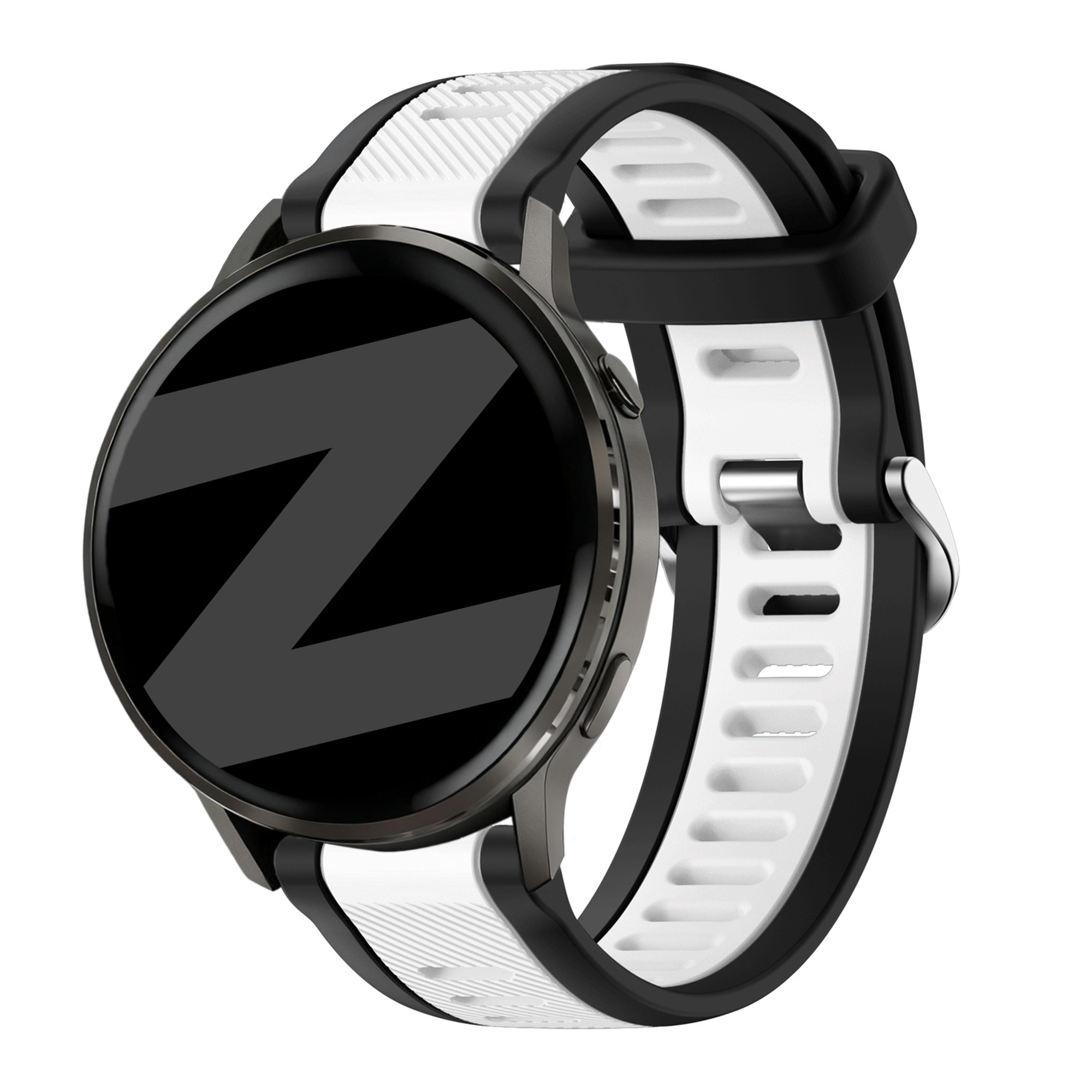 Bandz Garmin Approach J1 Dual Buckled Sport Strap (Black/White)