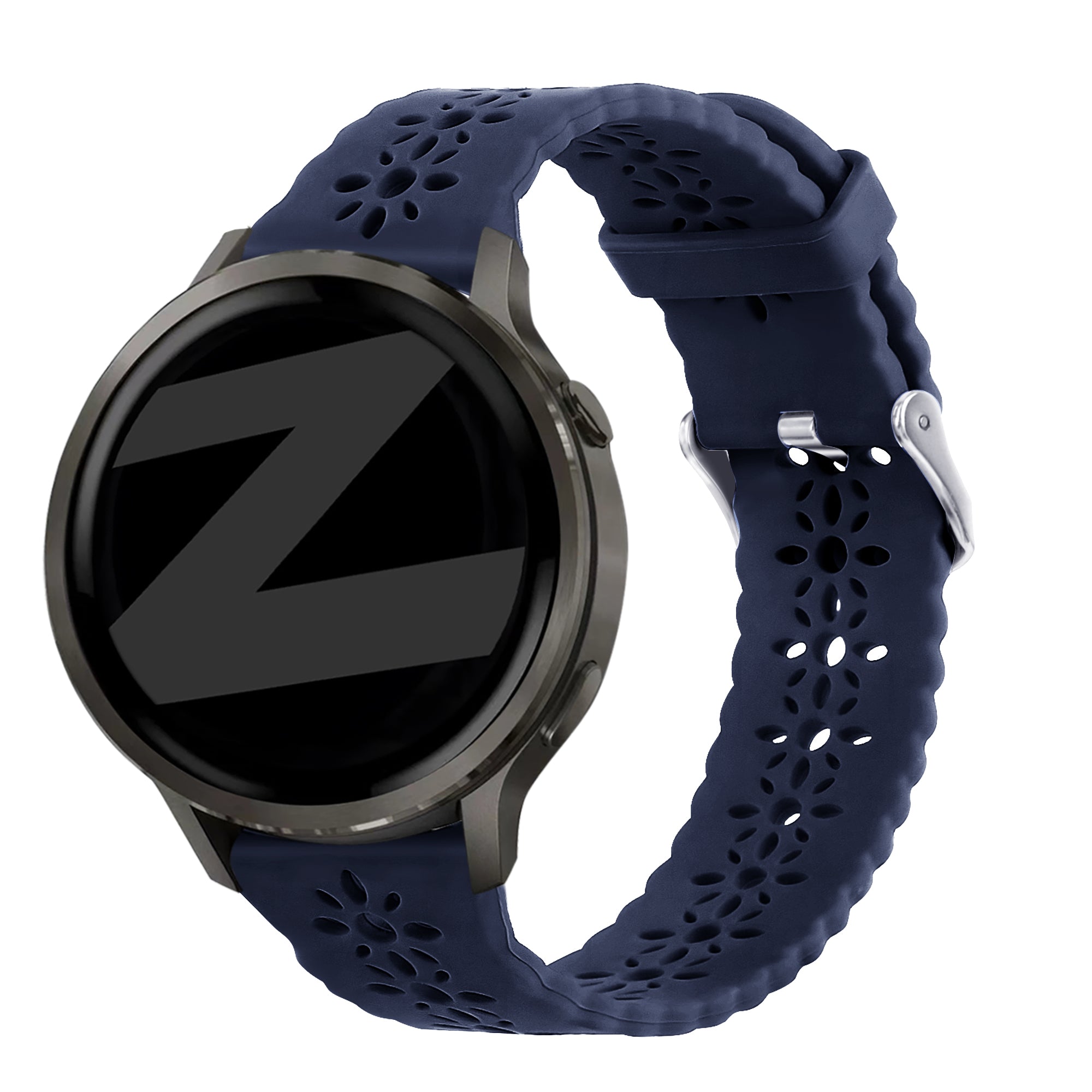 Bandz Garmin Forerunner 645 Silicone Strap 'Lace' (Dark Blue)