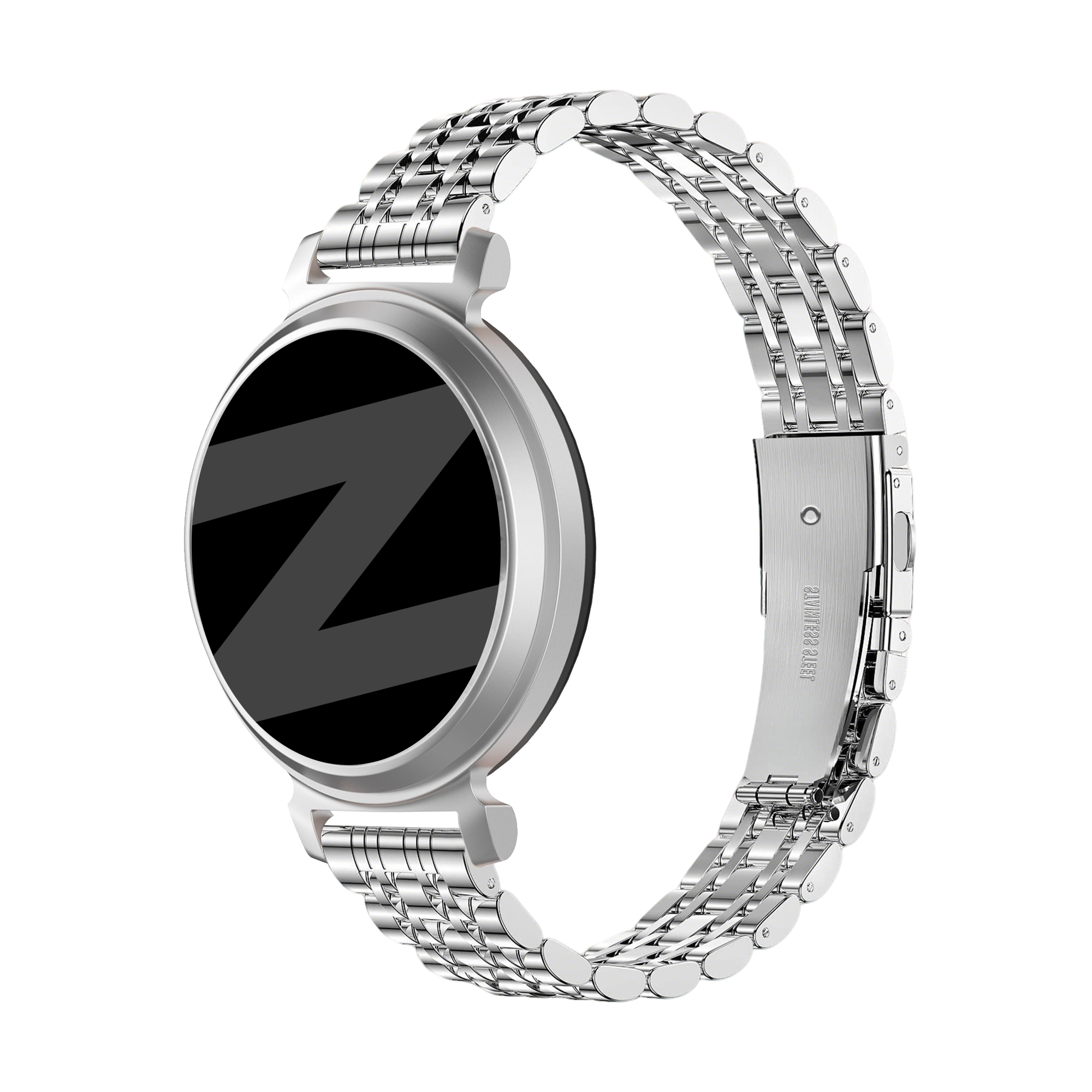 Bandz Pebble Round 2 - 14mm Steel Strap 'Deluxe' (Silver)
