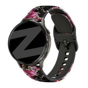 Bandz Garmin Bounce 2 Silicone Strap (Pink Flower)