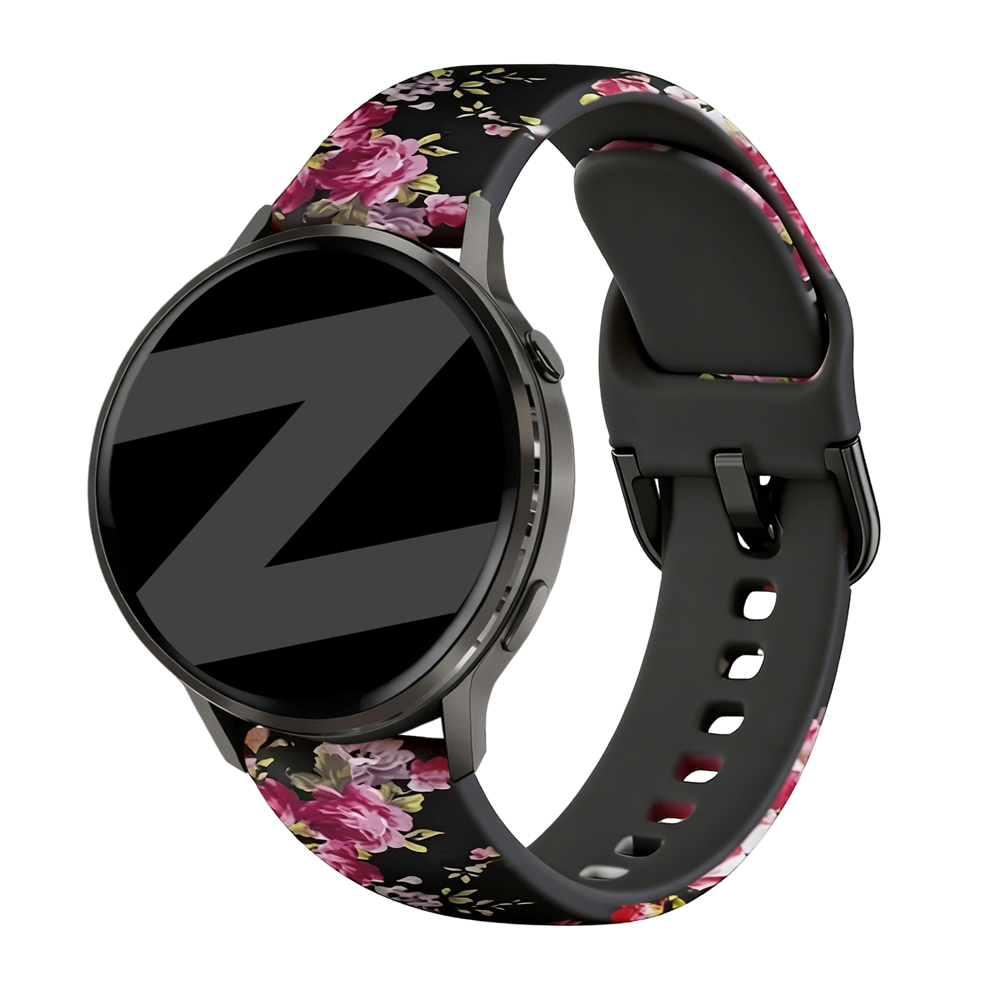 Bandz Garmin Bounce 2 Silicone Strap (Pink Flower)