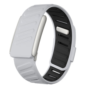 Correa deportiva compatible con Whoop 5.0 (gris claro/negro)