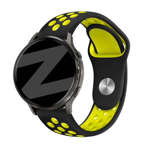 Bandz Garmin Forerunner 265 Sport Strap 'Deluxe' (Black/Yellow)