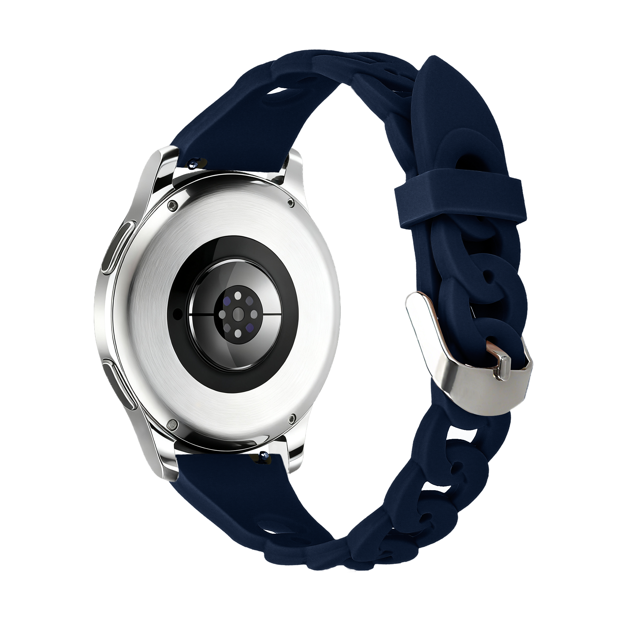 Bandz Amazfit Active 2 Silikonarmband 'Chains' (Dunkelblau)