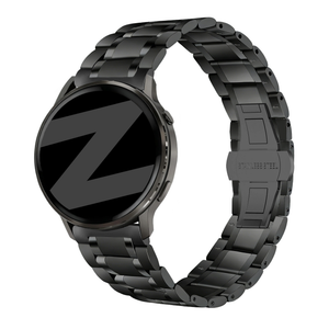 Bandz Garmin Vivoactive 4s stalen schakel band 'Deluxe' (zwart)