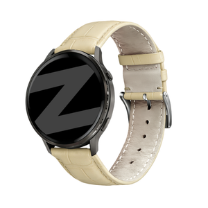 Bandz Garmin Approach J1 Leren crocodile grain band (beige)