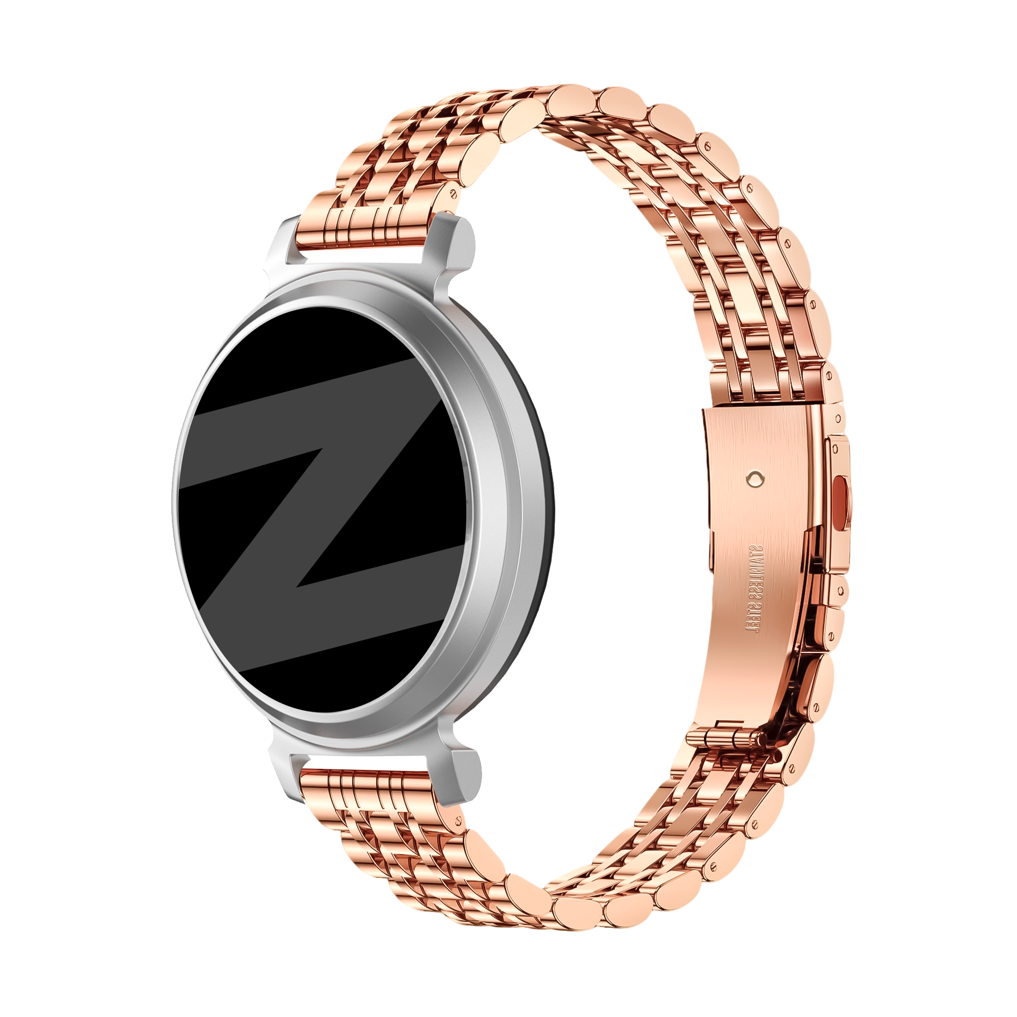 Bandz Garmin Lily 2 stalen band 'Deluxe' (roségoud)