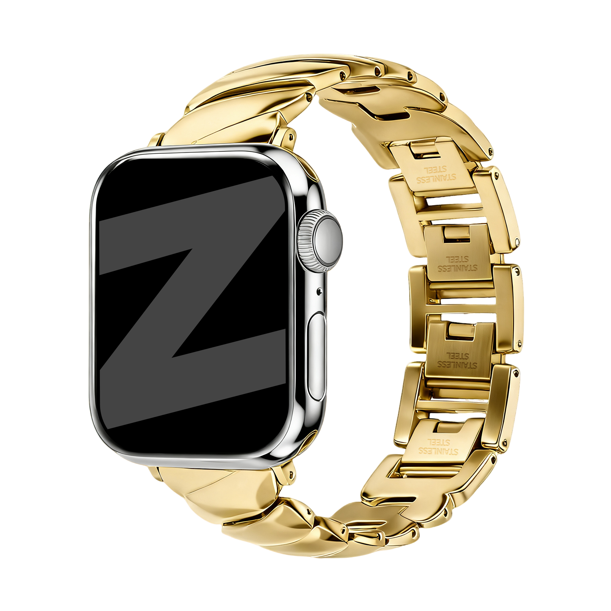 Bandz Correa acero premium 'Twisted' Apple Watch (dorado)