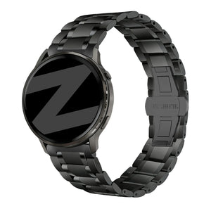 Bandz Garmin Forerunner 70 Stahl Gliederarmband 'Deluxe' (Schwarz)