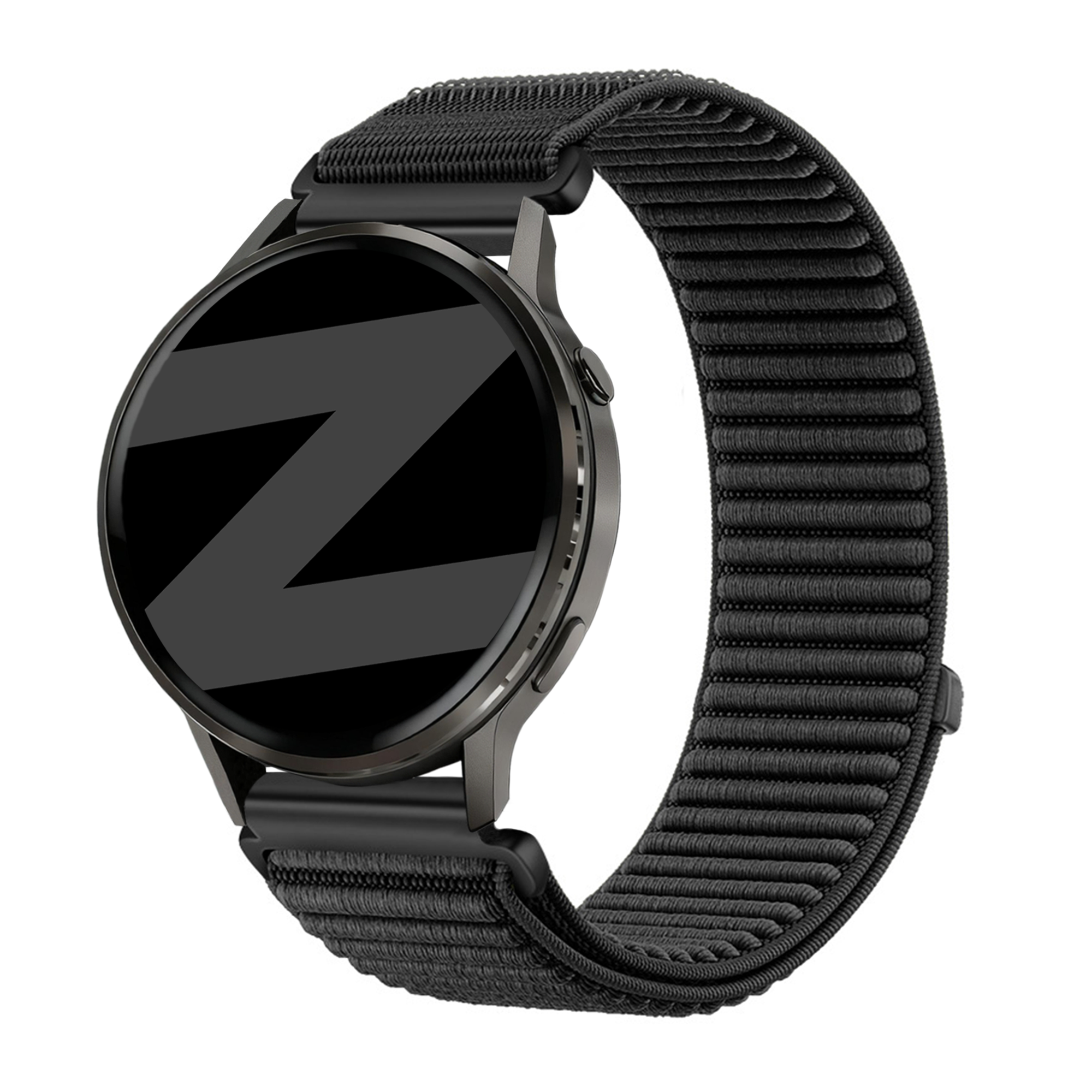 Bandz Garmin Venu 4 - 45mm Nylonarmband 'Wave' (Schwarz)