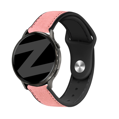 Bandz Garmin Forerunner 165 Leather Strap 'Hybrid' (Pink)