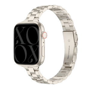xoxo Wildhearts Bracelet acier fin Apple Watch (lumière stellaire)