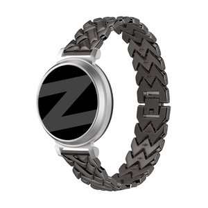Bandz Bracelet metal 'V-Type' Pebble Round 2 - 14mm (noir)