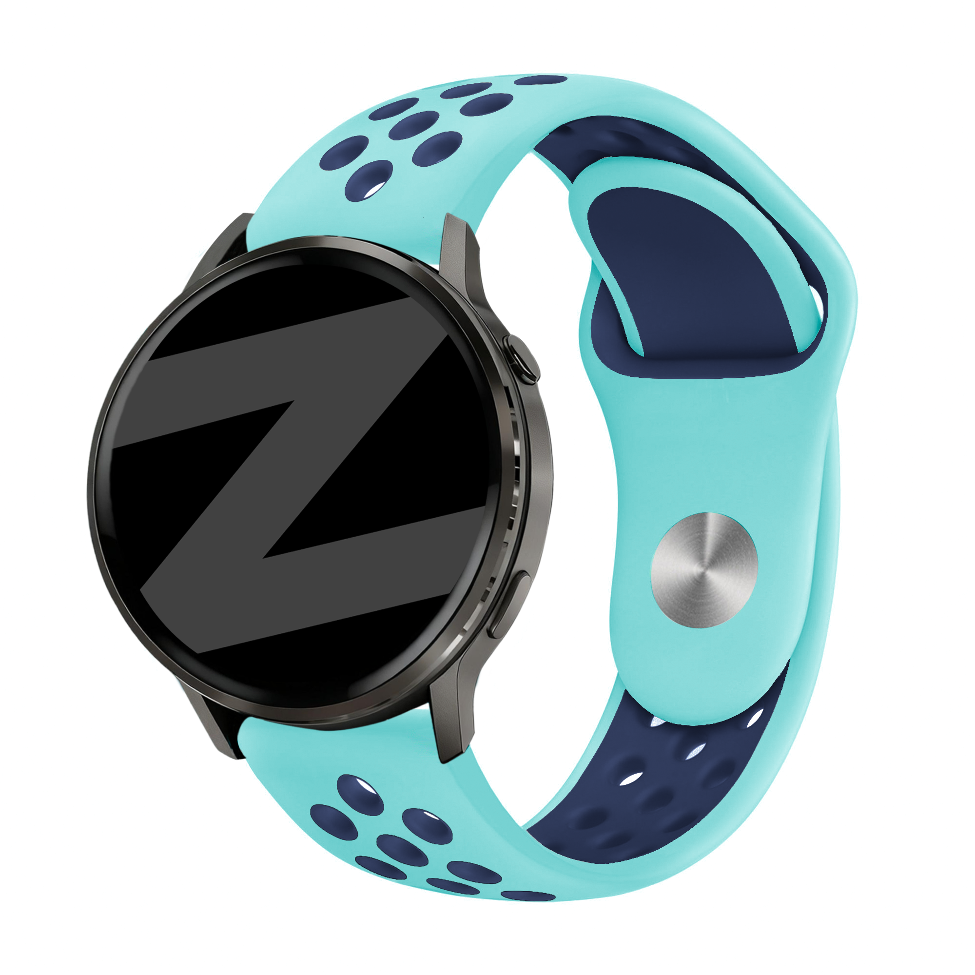 Bandz Garmin Bounce 2 Sport Strap 'Deluxe' (Aqua/Blue)