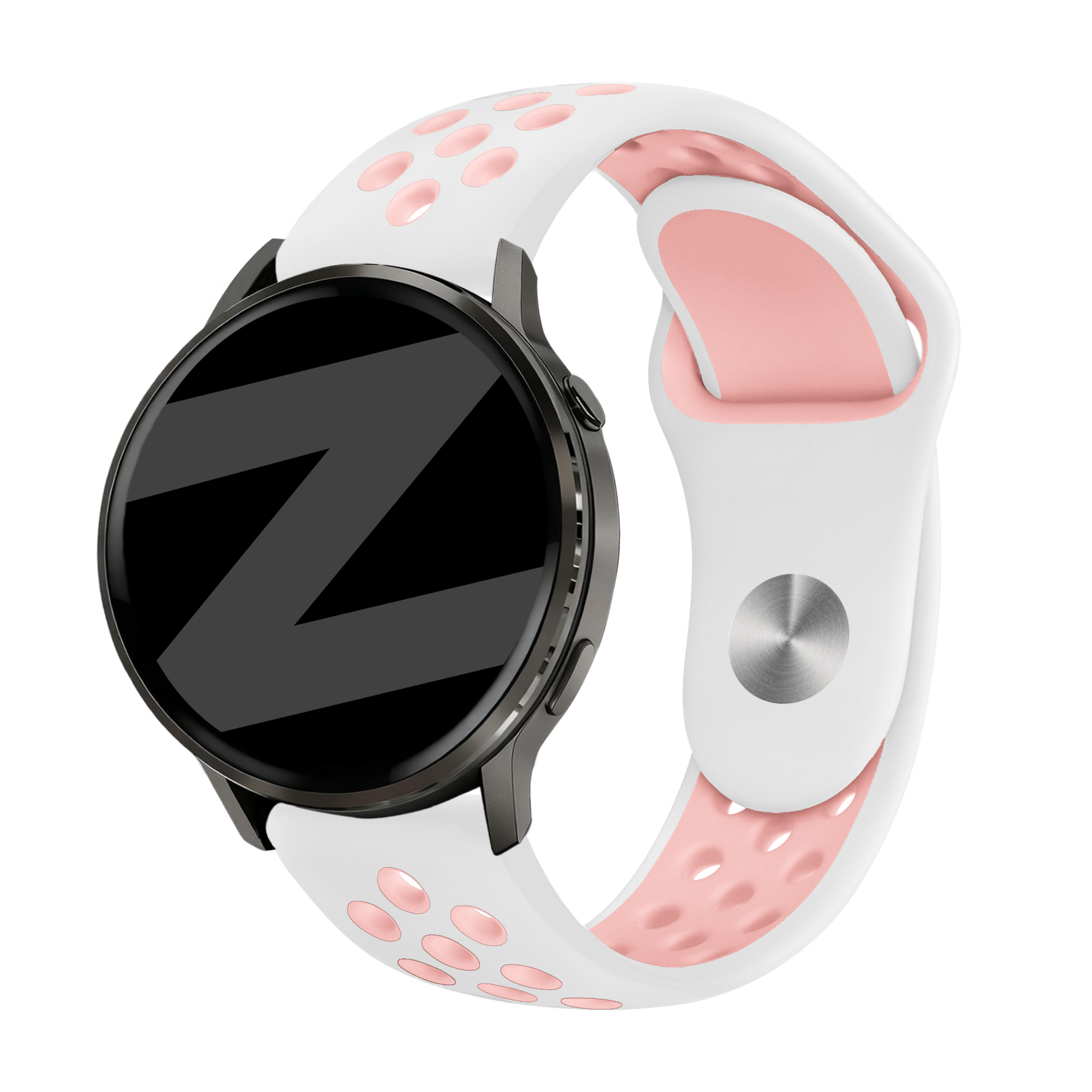 Bandz Garmin Bounce 2 Sport Strap 'Deluxe' (White/Pink)
