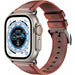 Apple Watch Ultra Leather Strap (Red-Brown)