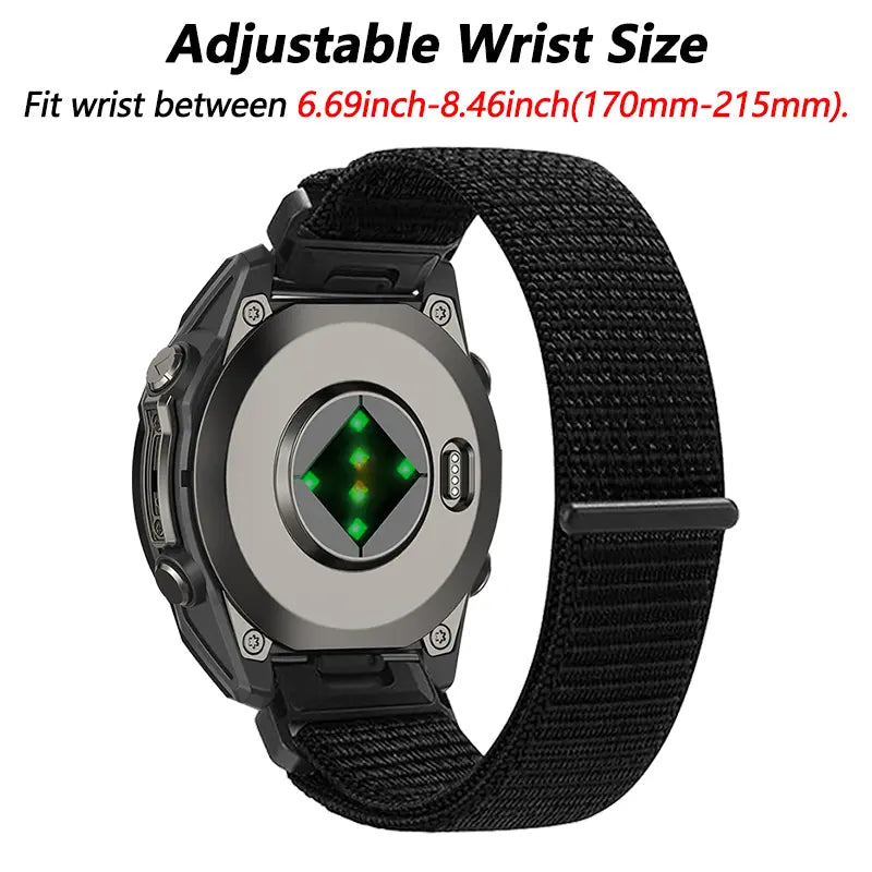 Bracelet nylon premium Garmin Instinct 2s (noir)