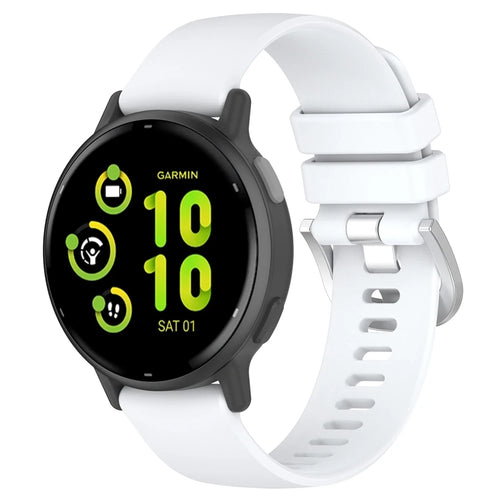 Correa silicona clásica Garmin Vivoactive 6 (blanca)
